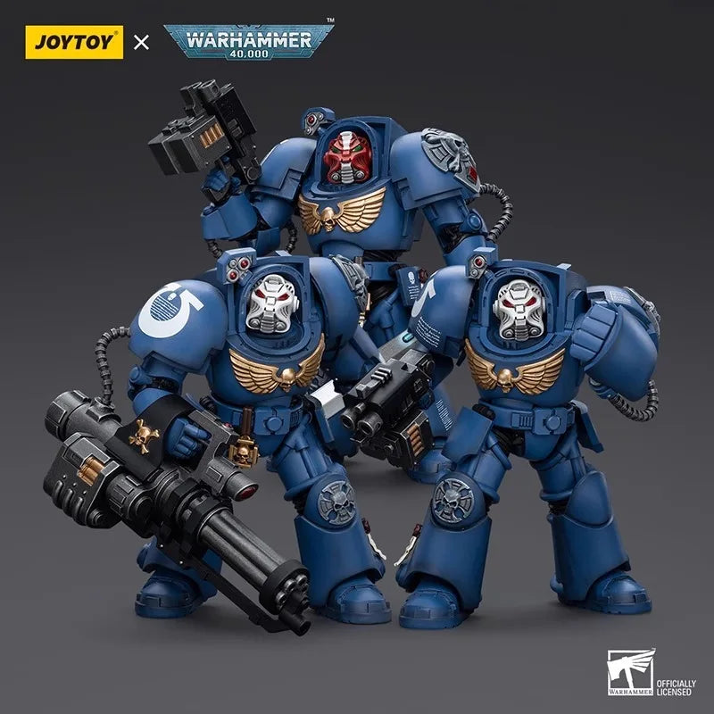 JOYTOY Warhammer 40K 1/18 Ultramarines Terminator Squad Movable Action Figure Model Warrior Kid Birthday Collectible Gift Toys