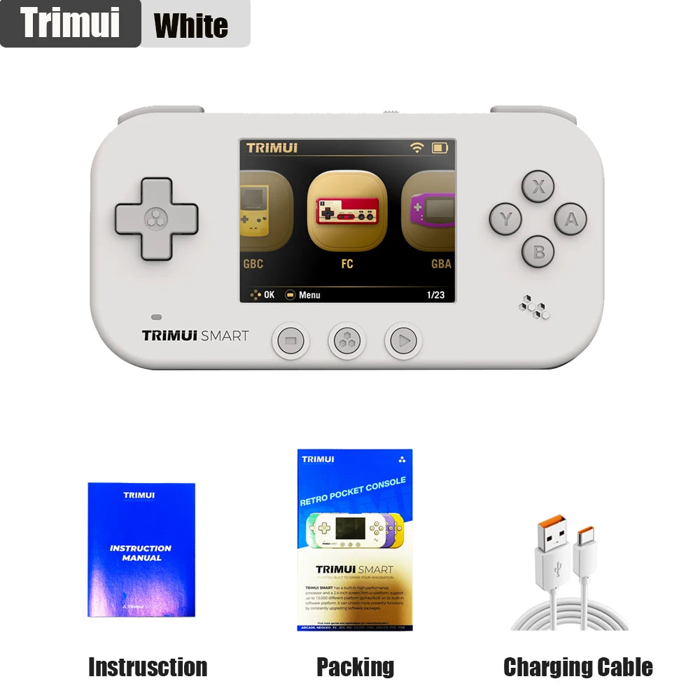 TRIMUI SMART Handheld 2.4'' IPS Screen Wifi BT4.0 SmartPro Mini Linux System Retro Portable Video Simulator Console Gamer Gifts