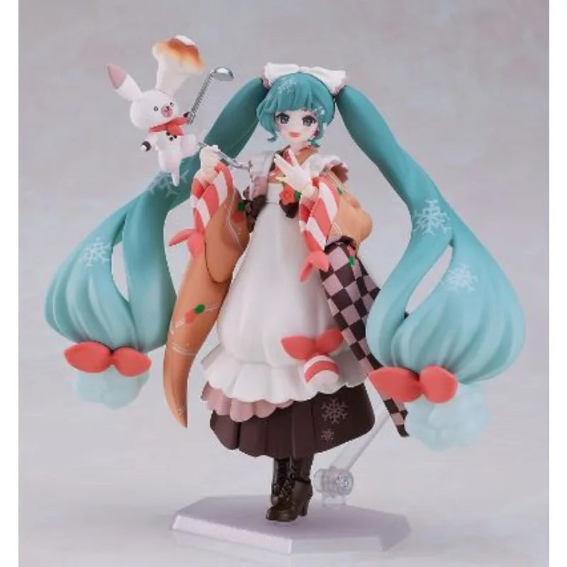 GSC Genuine FIGMA Anime Figure #EX-068 Snow Miku 140mm Action Figure Toys for Boys Kids Gift Collectible Model Ornaments
