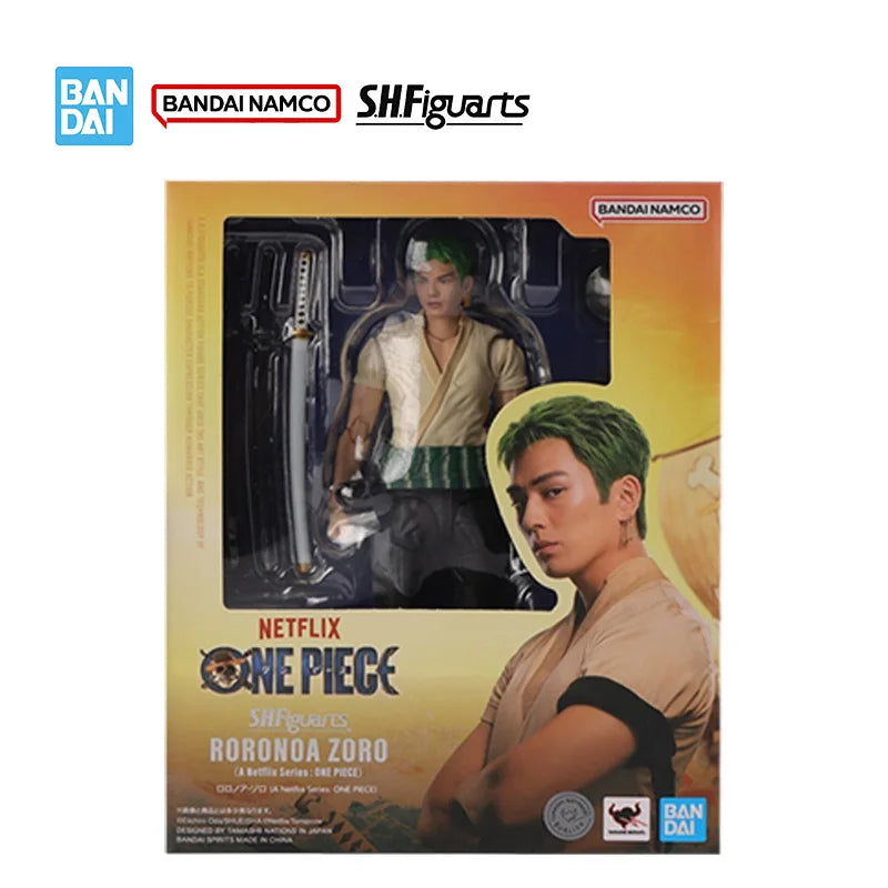 Bandai Original Genuine Figure One Piece Season 1 Model Kit SHF Roronoa Zoro Collection Action Figure Model for Boys Toys Gifts