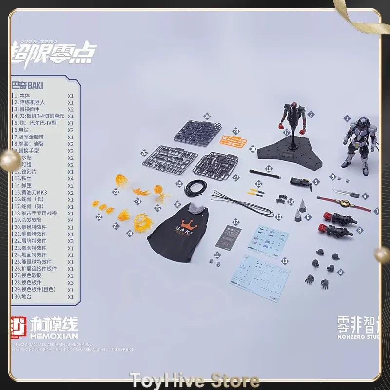 【IN STOCK】HEMOXIAN OVER ZERO 1/10 Vol.3 Boxer BAKI Assembly Model Kit Robot Action Figures Plastic Model Toys Halloween Gifts