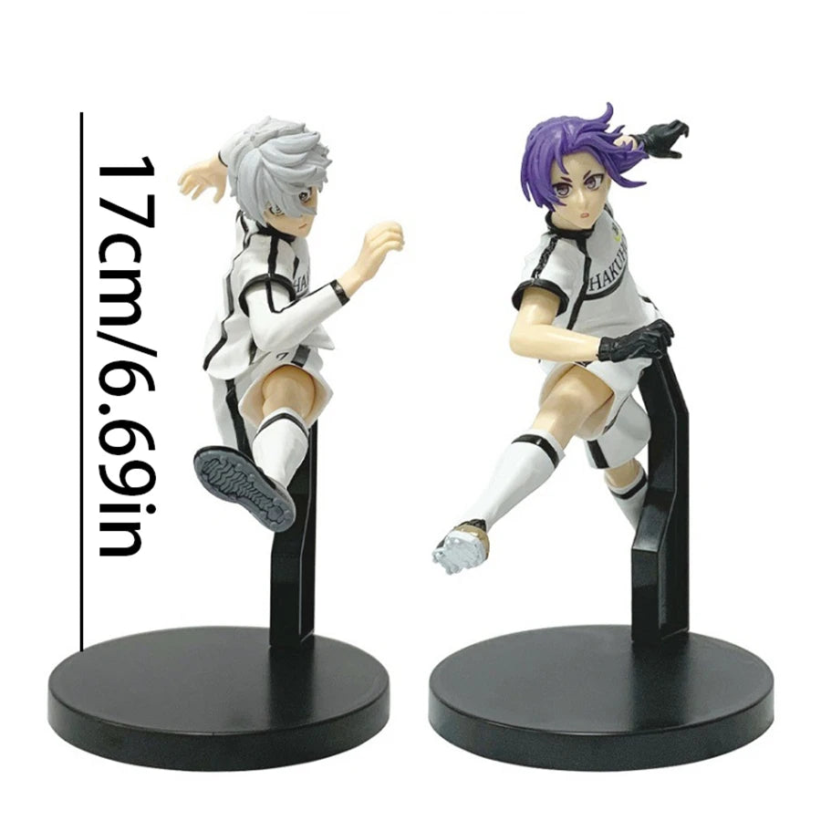 13 см Синя ключалка Аниме фигурка Синя футболна униформа Наги Сейшироу екшън фигурка Итоши Рин фигурка PVC колекция модел кукла играчка