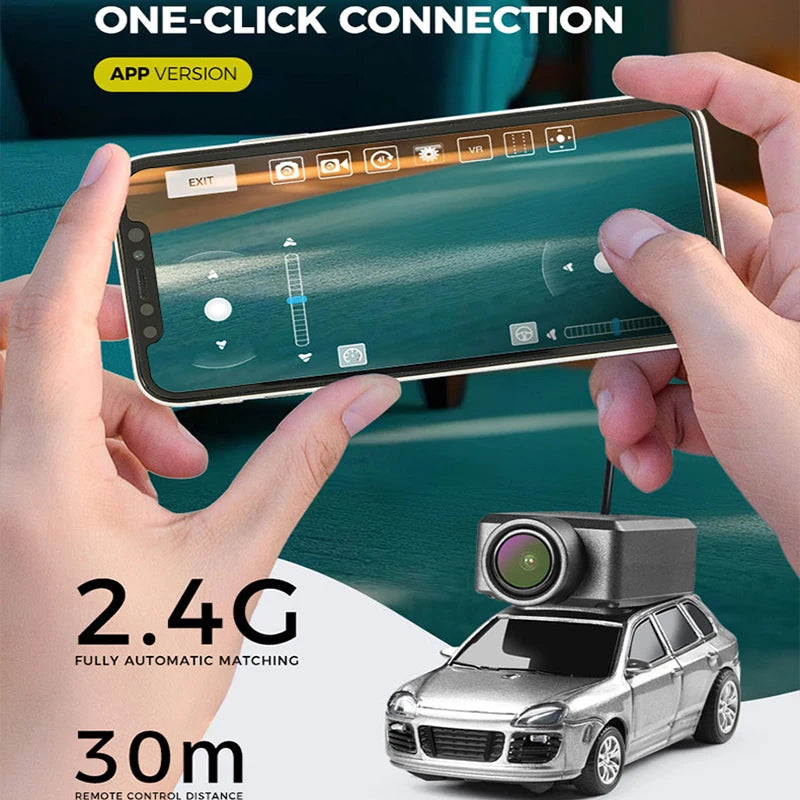 WLtoys 6401 Mini RC-Autos 1:64 mit 720P FPV-Kamera, WLAN-App-Steuerung, 2,4G-Fernbedienung, Kamera, Autos, Spielzeug für Kinder und Erwachsene