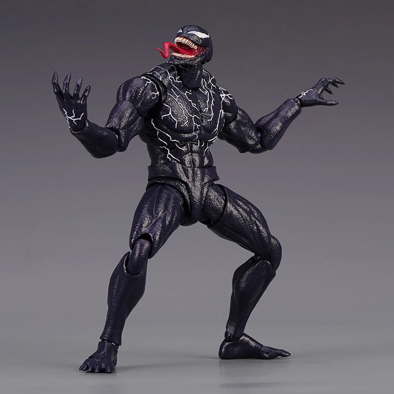 SHF Venom Action Figure Joint Movable Toys Venom 2 Symbiont Change Face Statue Model Doll Collectible For Toy Gift