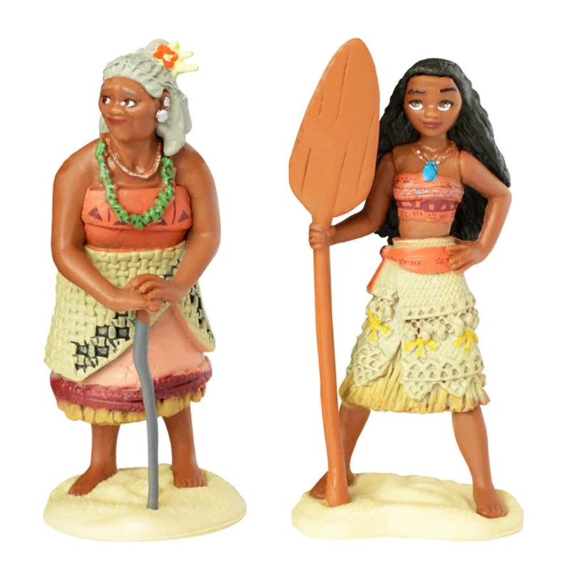 10 teile/satz Cartoon Moana Prinzessin Legende Vaiana Maui Chef Tui Tala Heihei Pua Action Figure Decor Spielzeug für Kinder Geburtstag Geschenk