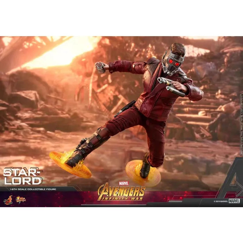 Original Hot Toys Marvel AVENGERS INFINITY WAR MMS539 STAR LORD Anime Figure Collection Toys Models