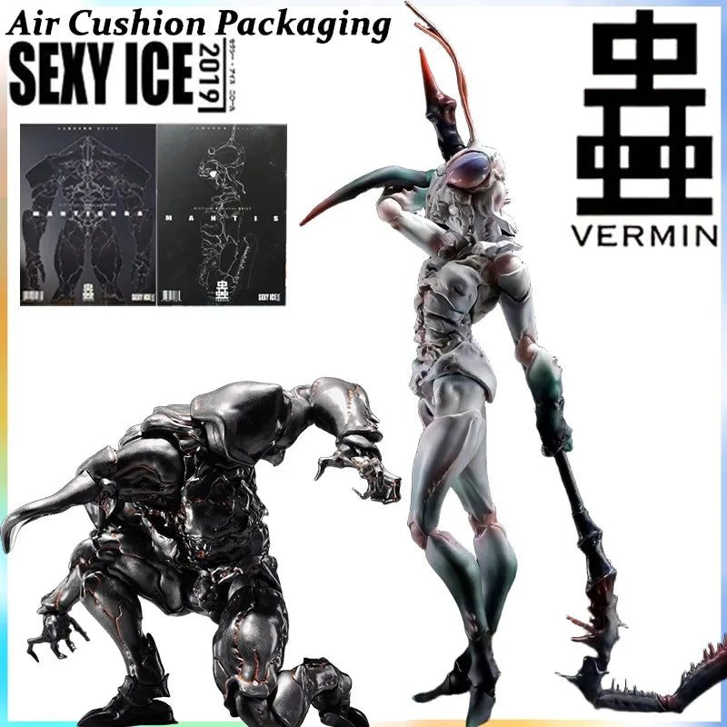 Sexy Ice Genuine Vermin Series Mantis Girl Tiger Beetle Artificial Evolutionary Experiment Subject Action Figures Model Toy Gift