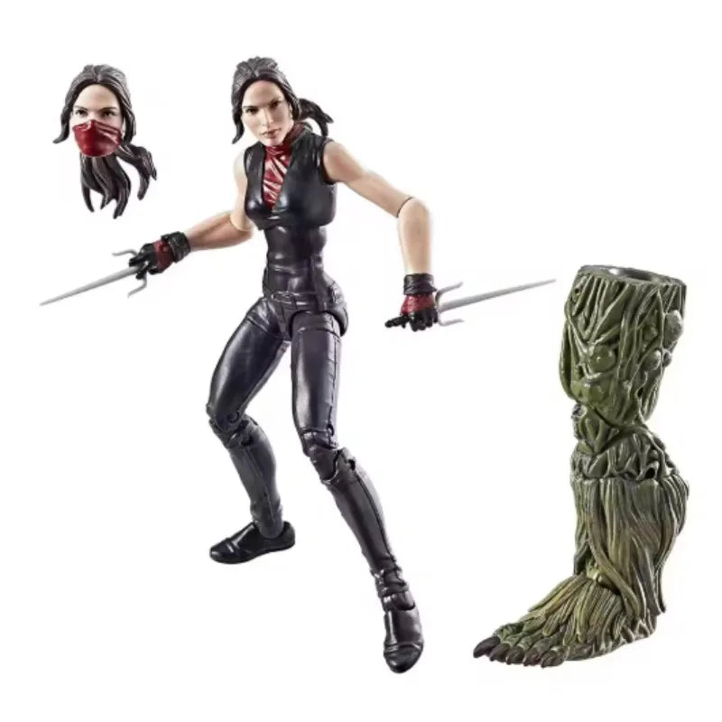 Original Hasbro Marvel Legends Series ELEKTRA Anime Figure Toy Collection Model