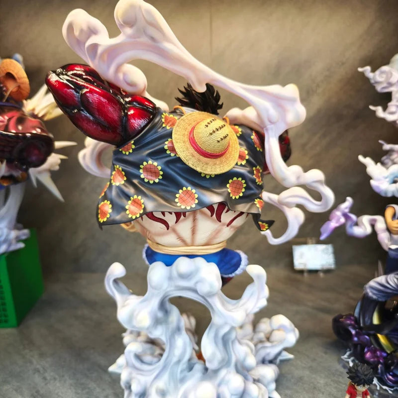 40 cm JT One Piece Ruffy Gear 4 Anime Actionfigur Statue Bounce Man Form in Dressrosa Attire Battle Model Sammlerspielzeug Geschenke