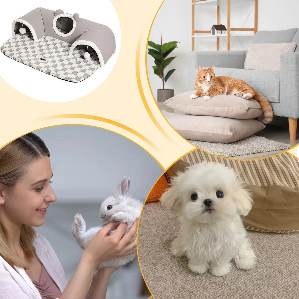 Cat Tunnel Cat Play Tunnel Sleeping Pad Bed Sleeping Mat Pet Supplies Nest For Indoor Kitten Small Animal Puppy Bunny Bedroom