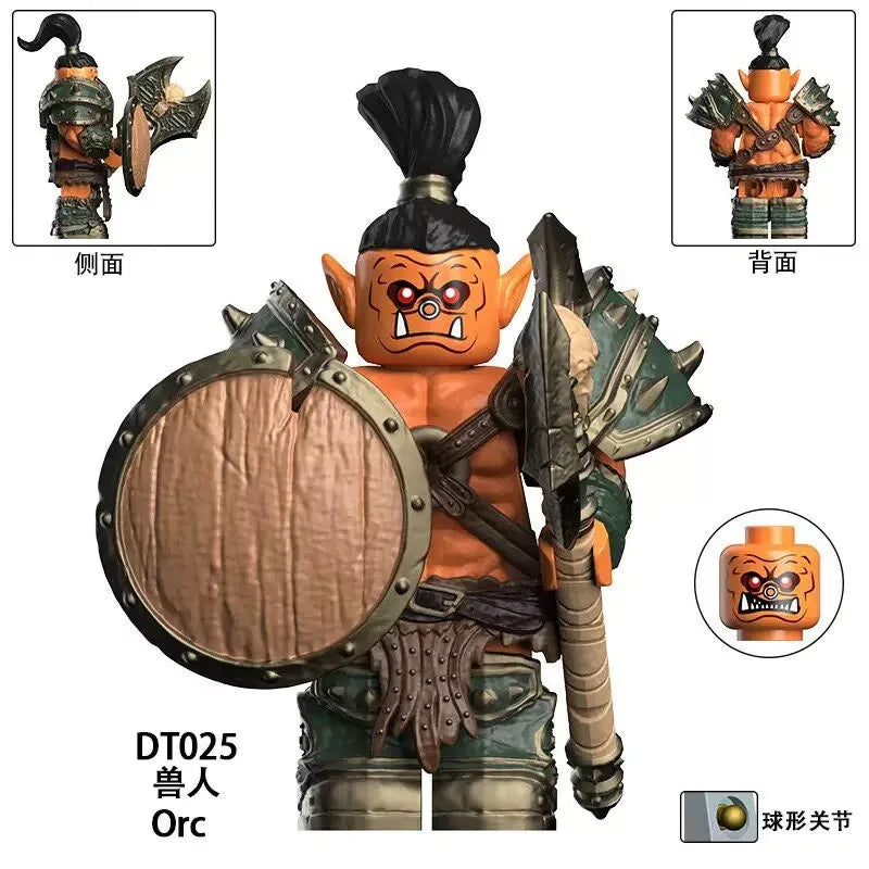 38-piece Warcraft Warrior Mini Building Block Figures Toy, Orc Warrior Figurine Model Collectible Gift Toy