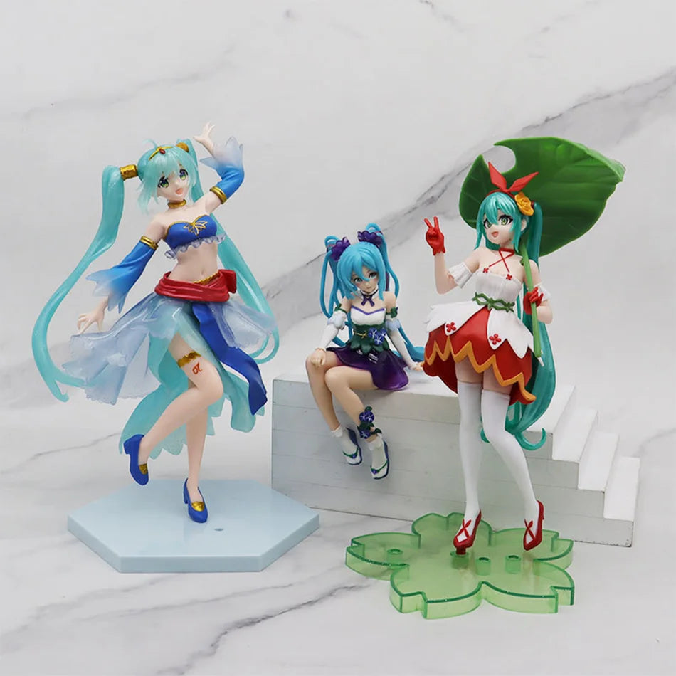 Hatsune Miku Action Figures series Kawaii Swimsuit Vocaloid PVC Collectible Model Toys Girl Gift