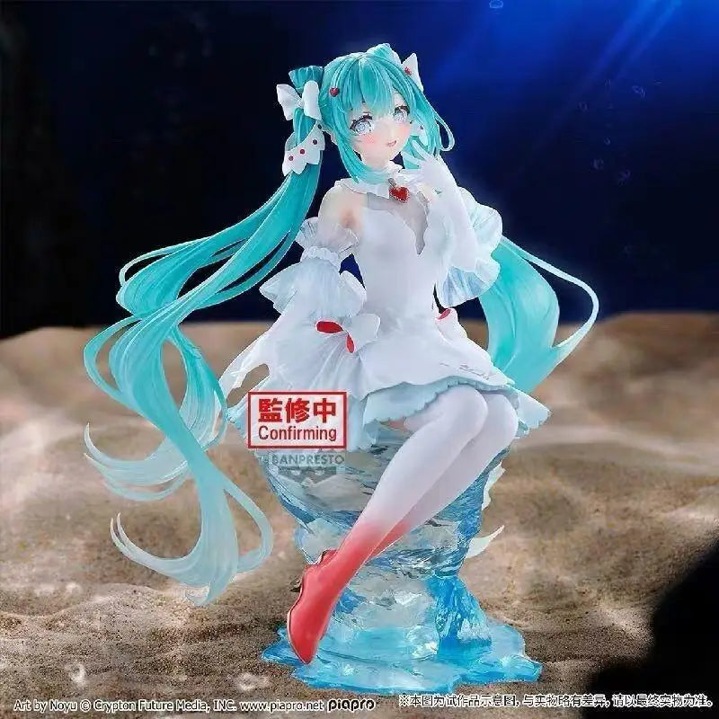 Bandai VOCALOID Hatsune Miku Ice Sea Angel Prize Figure PVC Material For Collectors Home Decor Japanese Version New And Original