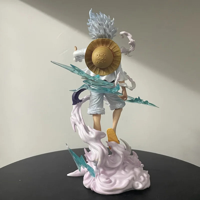 NEW One Piece Luffy Nika Sun God Thunder In Hand Anime Figure Model Gk Statue Collection Desktop Decoration Ornament Toy Gift