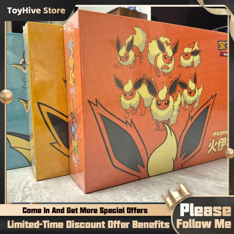Pokemon TCG Eevee Cards Collection Simplified 6.0 Advanced Special Chinese Edition Custom Set Game Collection Toys Box Gift