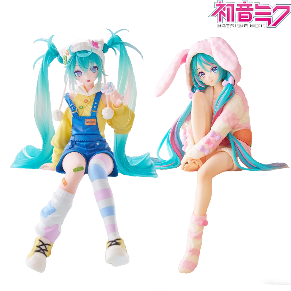 Hot 14CM Anime Hatsune Miku Noodle Stopper Figure Anime Peripheral Collectible Models Decorations Children Kawaii Gift