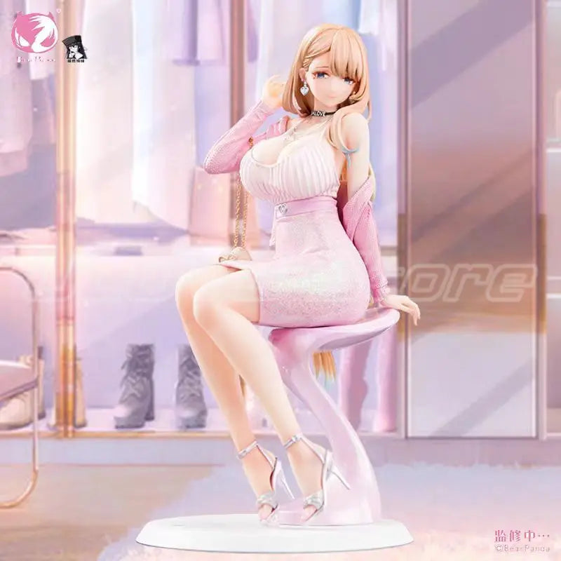 Original BearPanda Fuyuyama Asako Family Teacher Anime Figure Model Collection