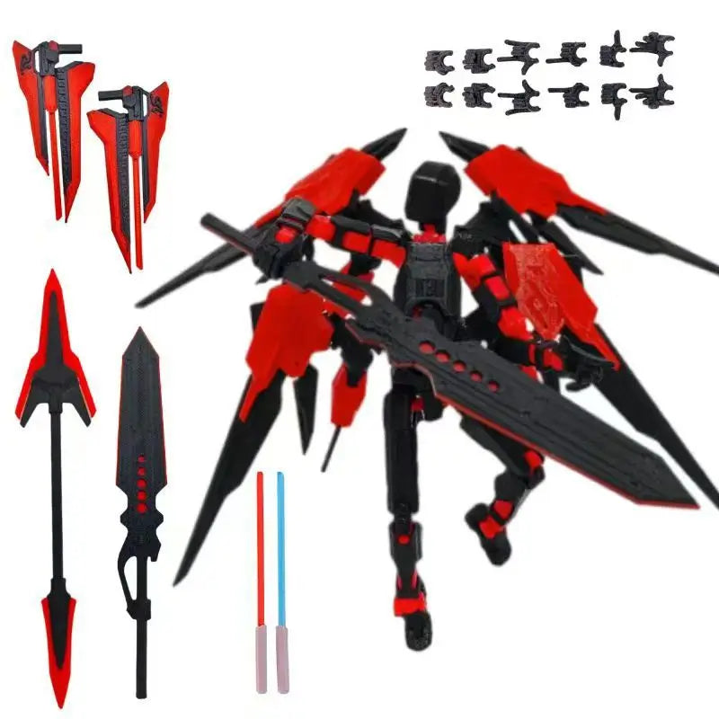 3D-gedruckte Death/Swordsman Dummy 13 Actionfiguren, mehrgelenkige, bewegliche Lucky 13 Actionfigur, Nova 13 Actionfigur als Geschenk