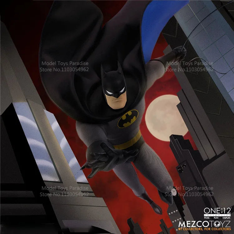 Mezco 1/12 Collectible Toys Batman Soldier Animated Version Dark Knight Super Hero 6Inch Action Figure Model Gifts