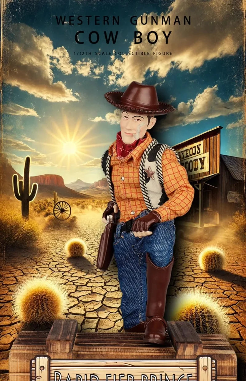 In Stock At Special Price  Joy Man Toys JMToys JM002 1/12 Western Shooter Figure Full Set Model 6'' Male Action Model Toy