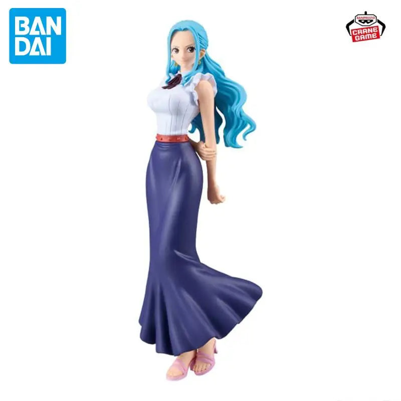Оригинална BANDAI BANPRESTO ONE PIECE DXF-THE GRANDLINE SERIES-EXTRA NEFELTARI VIVI PVC 18CM екшън фигурка аниме модел играчка подарък