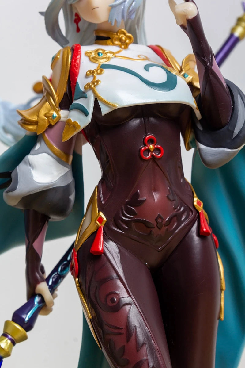 30cm Game Peripherals GK Genshin Impact Anime Figures ShenHe Action Figure Collectible Decoration Ornaments Model Doll Toys Gift