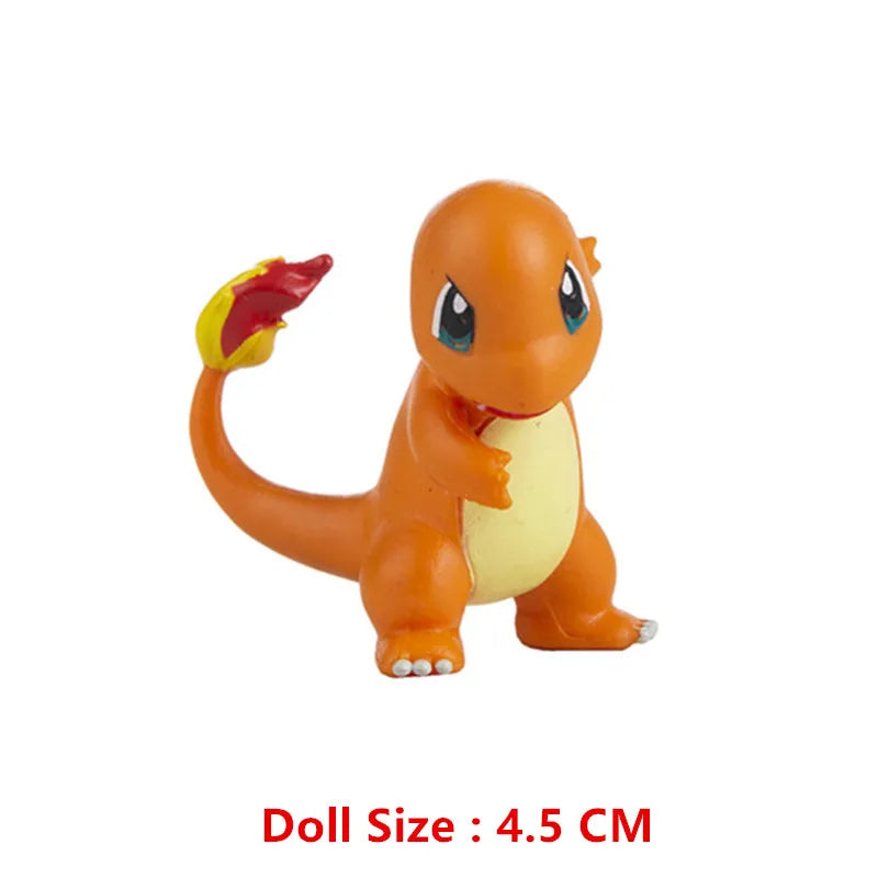3-7 Cm PokemonCartoons Anime Figure Pikachu Mew Snorlax Charmander Cosplay Collection Pet Pocket Monster Action Model Toy Gifts