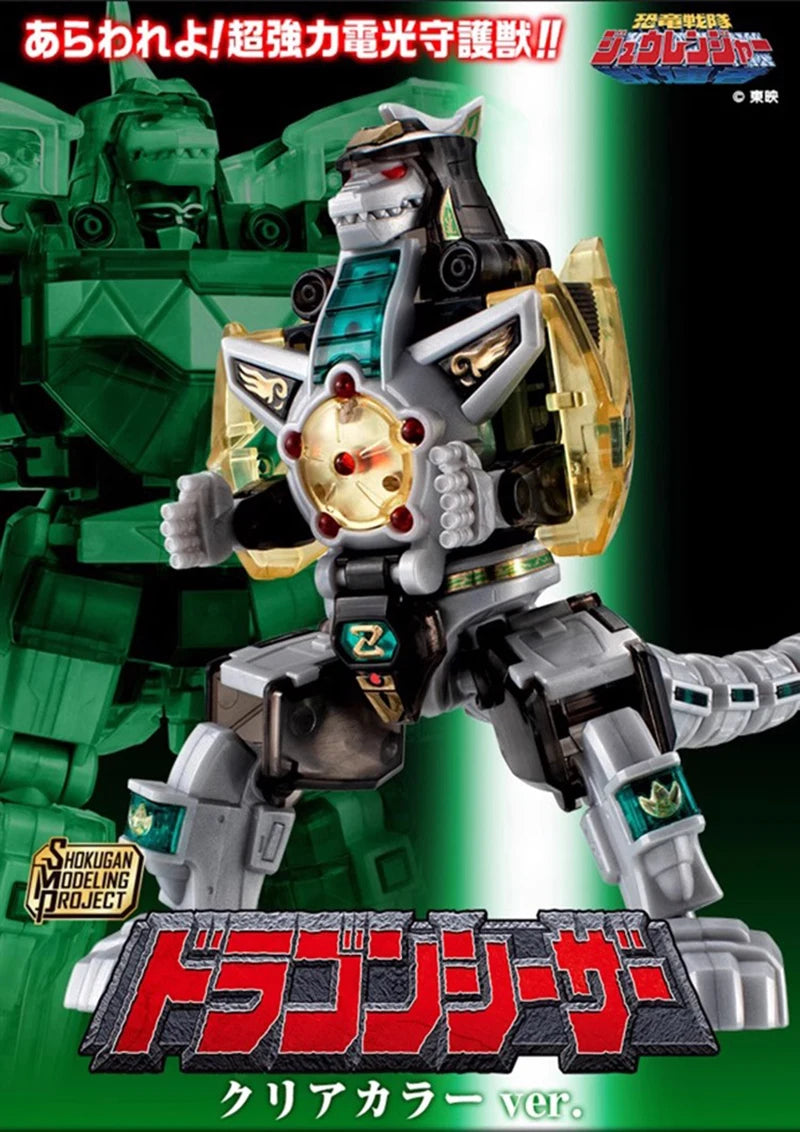 In Stock Bandai SMP Mighty Morphin Power Rangers Dragonzord Clear Color Action Figure Model Kit Assembly Toy