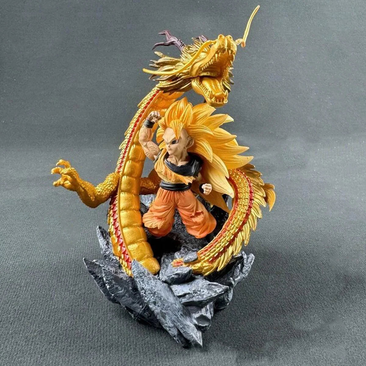 Q версия Dragon Ball Z фигурка SSJ3 Goku екшън фигурки Dragon Fist Explosion 14CM PVC GK статуя колекционерски модели играчки