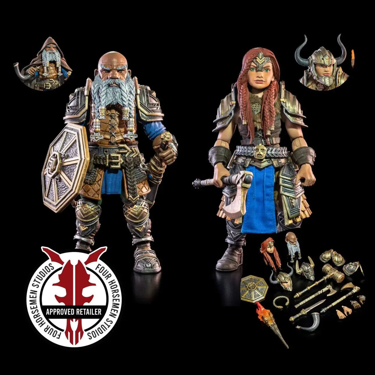 Four Horsemen Studios Mythic Legions Undead Skeleton Spearman Warrior Action Figure With Replaceable Accessories For Collectors