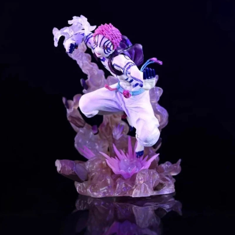 Demon Slayer Akaza Upper Rank Three Anime Action Figure Collectible Figurine Battle Effect Scene Decoration For Adult Anime Fans
