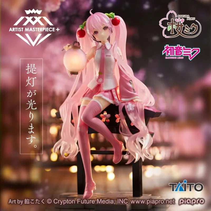 Taito Original Piapro Figuren Hatsune Miku Artist MasterPiece + Sakura Lantern 18cm Sammlerfiguren Geschenk