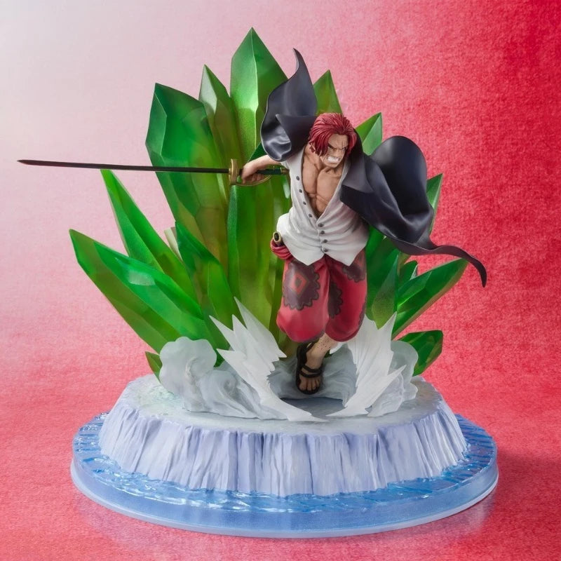 Bandai Original Box One Piece Super Fierce Battle Figuarts Zero Rothaarige Sängerin Shanks Uta Desktop Ornamente Sammlung Geschenke