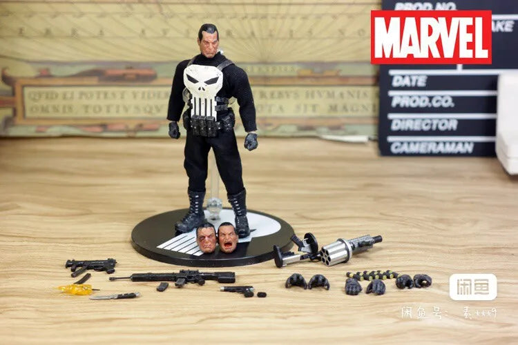 Marvel 1/12 Mezco Ant Punisher Sdcc Cloth Movable 6-Inch Figure Doll Hand-Made Model White Penalty Uncle Skull Carving Gift