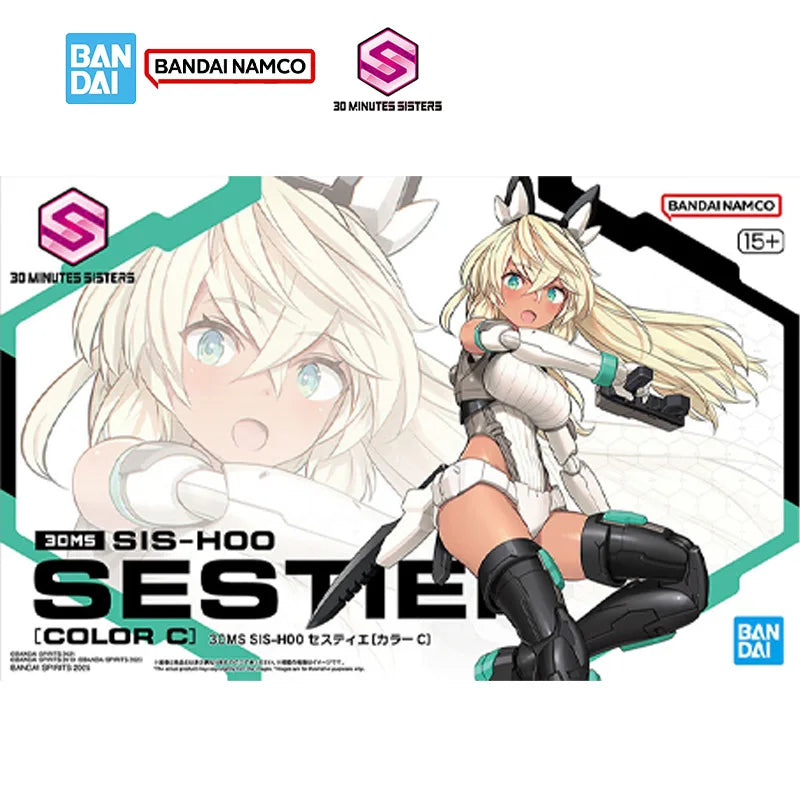 Bandai Original Genuine Figure 30 Minutes Sisters Model Kit 30MS SIS-Y00 Sestieh Color C Collection Action Figure Model Toys
