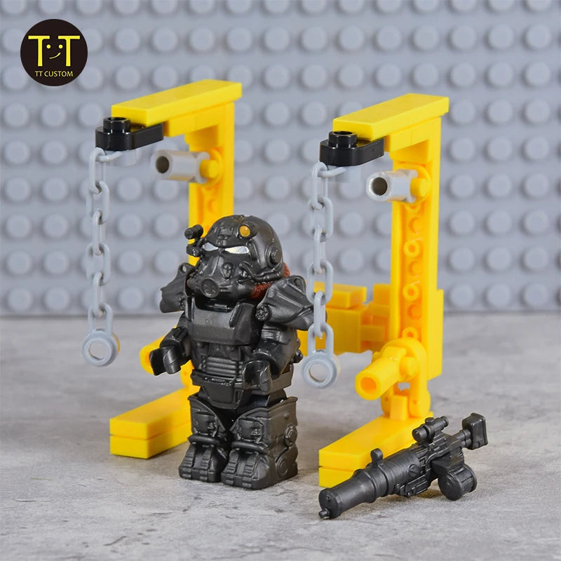 1PCS Military Soldiers Mini Anime Action fallouts Figures Weapons Robot Mecha Building Blocks Bricks DIY Toys for KIDS gift
