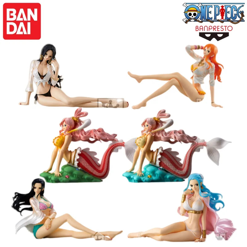 In Stock Bandai Banpresto Original One Piece Glitter Glamours Shirahoshi Boa Hancock Nami Robin Vivi Model Doll Brand New Boxed