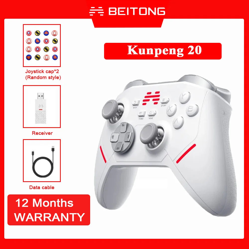BEITONG KP20 Kunpeng 20 Wireless Gamepad TMR Joysticks Hall Effect Triggers Game Controller for PC/Switch/iOS/Android/Steam Deck