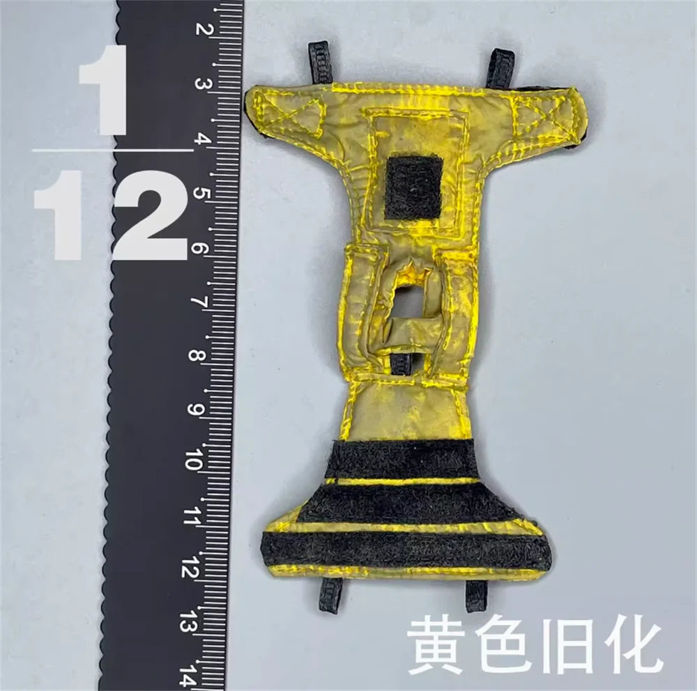 Hot Sales 3ATOYS Scale 1/12 Trendy Modern US. Soldier Doll Hang Chest Vest Bullet-proof Vest Black Yellow with Dirty Effect DIY