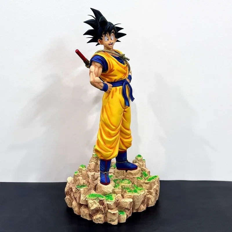 New Big Dragon Ball Wukong Super Saiyan 70cm Action Figure Jt Statue Anime Art Play Ornament Collectible Holiday Gift