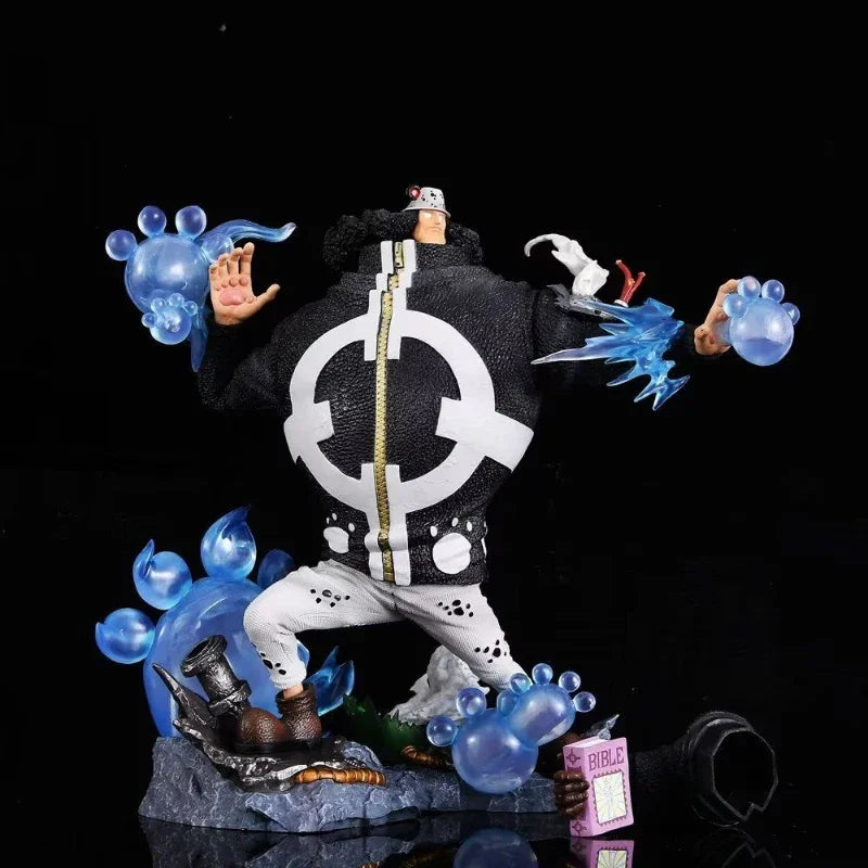 32cm One Piece Anime Figure Bartholemew Kuma Figurine 2 Hands With Light Statue Collection Decoration Ornaments Model Toys Gift