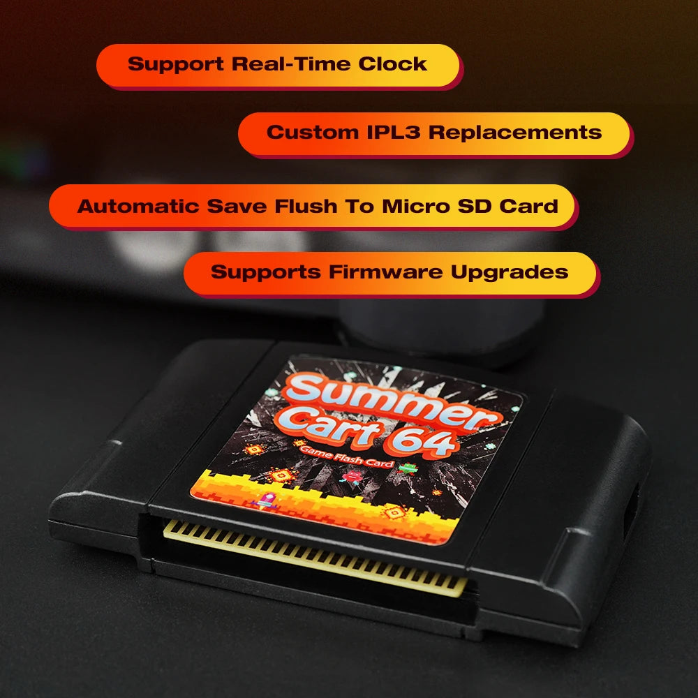 SC64 SummerCart64 Game Cart 6TG Chip For Nintendo 64 Video Console Games And 64DD  Play GB/GBC/FC/SFC Games By Emulator