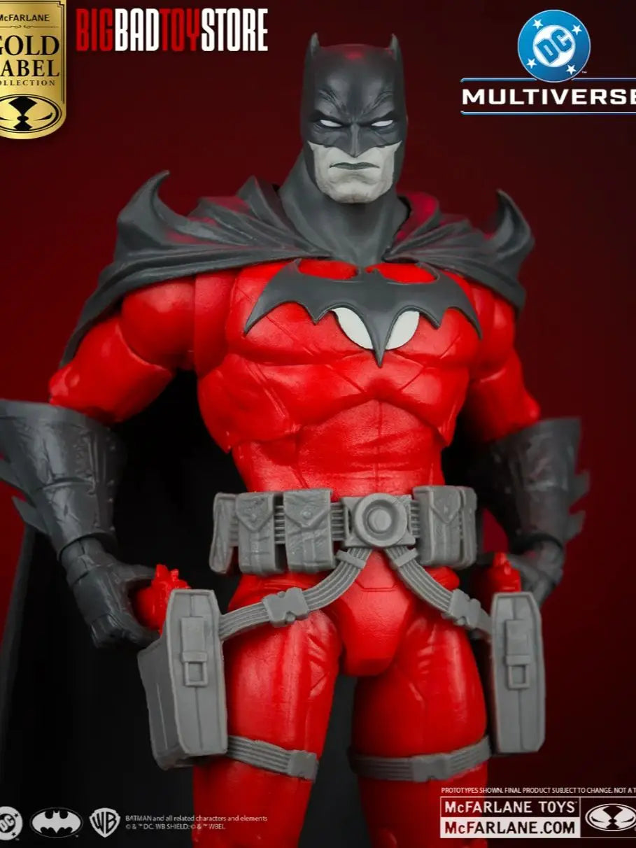 McFarlane Toys Batman Flashpoint Black & White Action Figure DC Multiverse Accent Edition Gold Labe