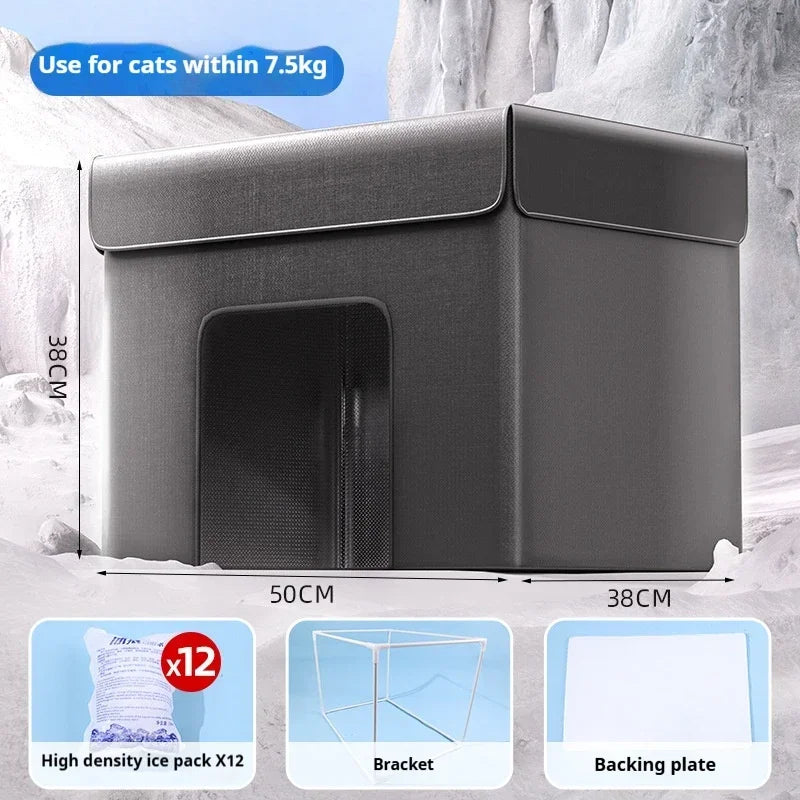 Cat Air Conditioned House Portable Summer Cat Cooling Cat Bed Dog Ice Nest Sleeping Pet Igloo