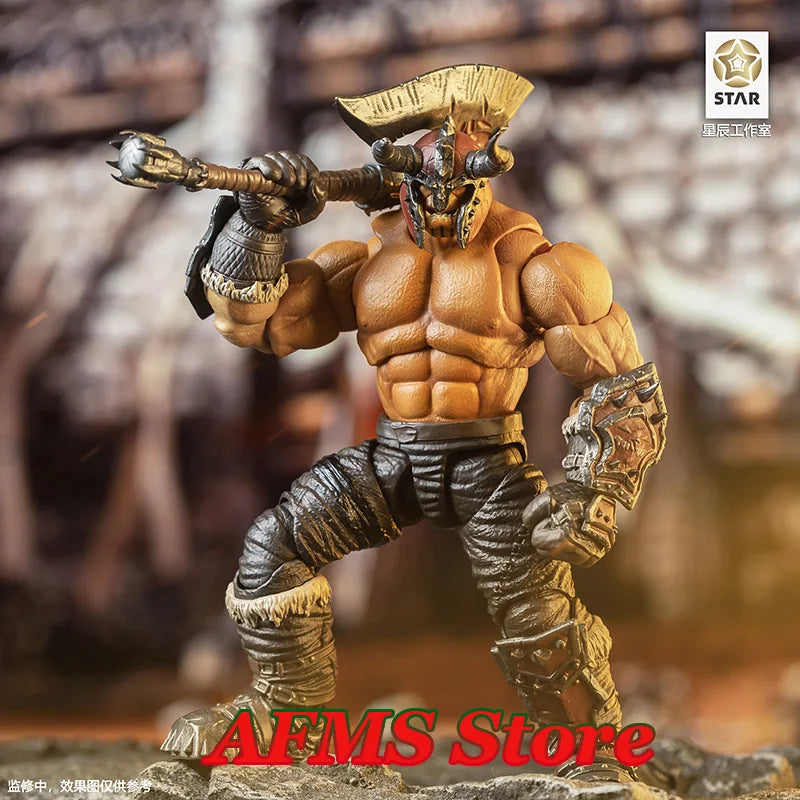 1/12 Scale Collectible WOW Garrosh Hellscream 16cm Ancient Battlefield Berserker Orc Full Set Action Figure Model Doll Toys