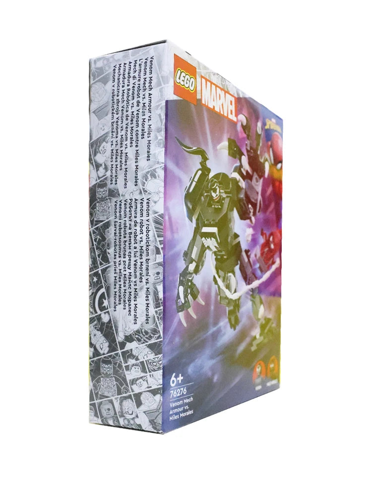 LEGO 76276 Marvel Venom Mech Armor vs. Miles Morales, Posable Action for Kids, Marvel Building Set with Minifigures