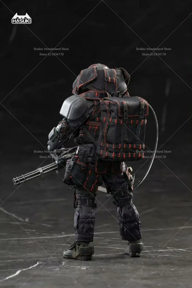 Hasuki SA-02 1/12 Scale Soldier Shield Bearer Black Action Series Venue Limited Edition 6inch Action Figure Doll Collection