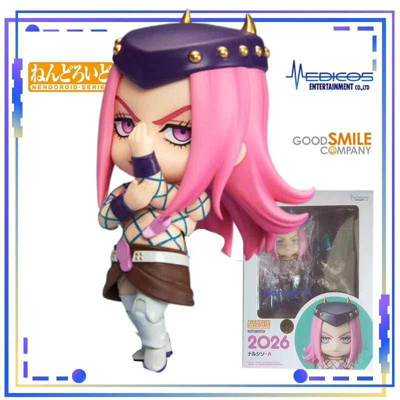 MEDICOS-E Genuine Nendoroid JoJo's Bizarre Adventure Part 6&Part 7 #2026 Narciso Anasui Steel Ball Run Gyro Zeppeli Poseable Toy