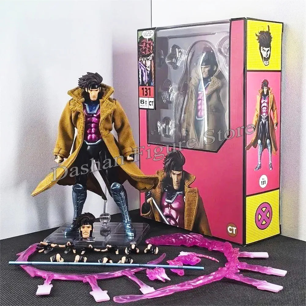 CT Factory Mafex 131 Gambit Action Figure Remy Etienne LeBeau Figures PVC Movable Anime Collectible Model Toys for Holiday Gifts