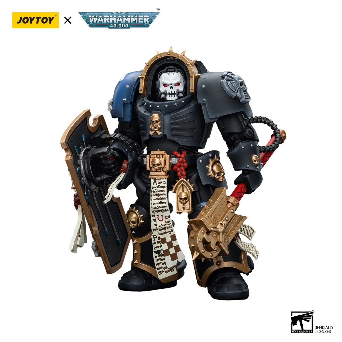 JOYTOY 1/18 Action Figure Warhammer 40K Ultramarines Chaplain in Terminator Armour Model Toy Doll